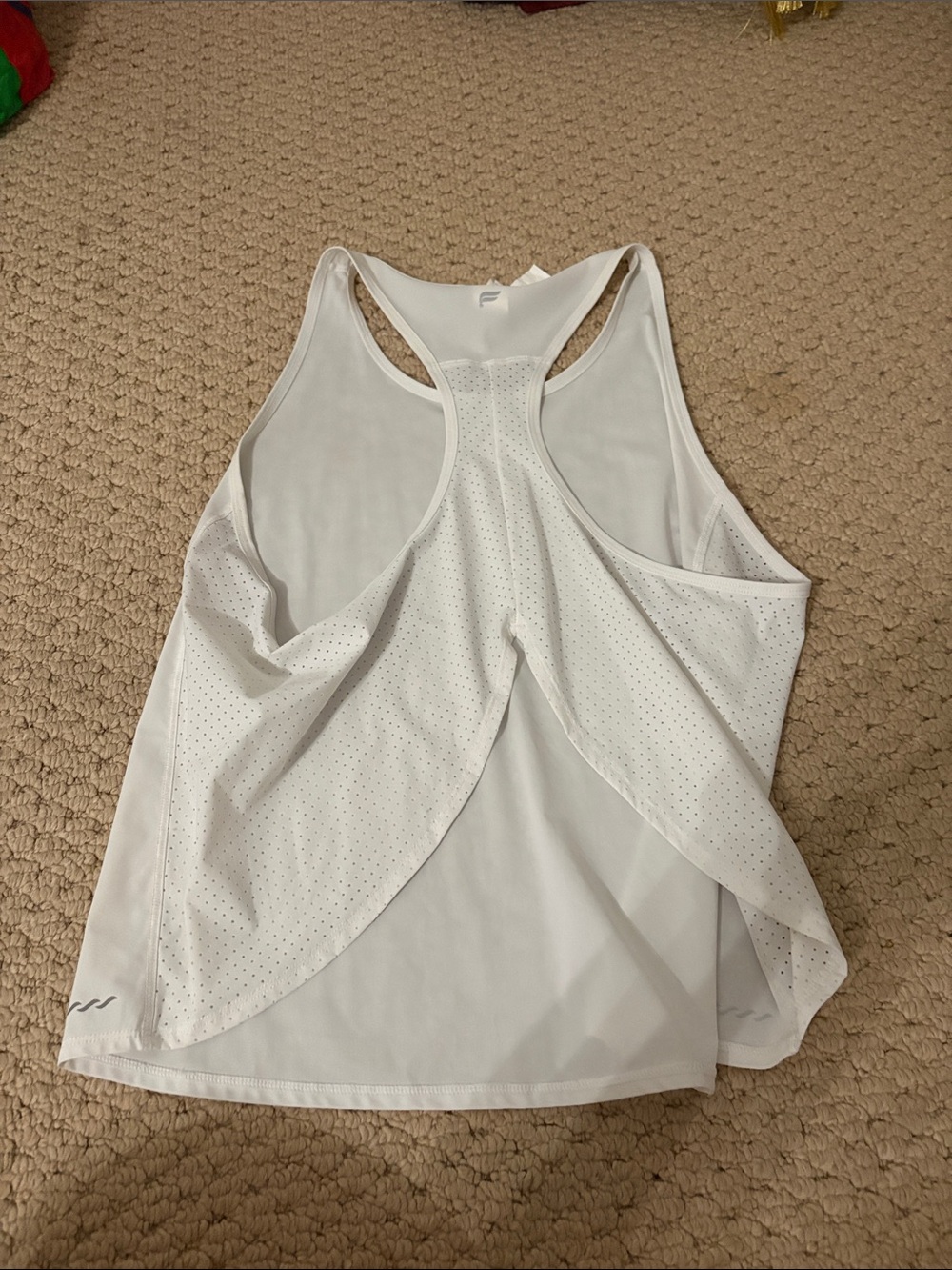 Fabletics White Racerback Workout Tank - Picture 2 of 2
